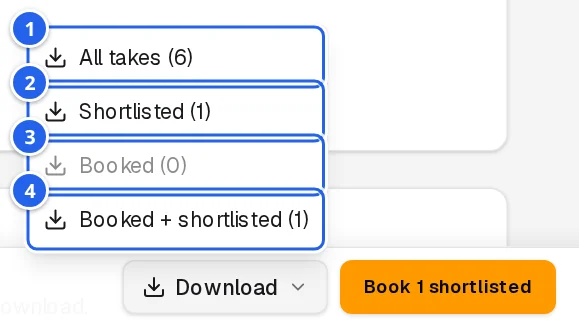 The Download menu
