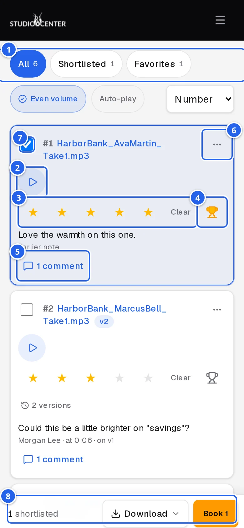 A project on a phone